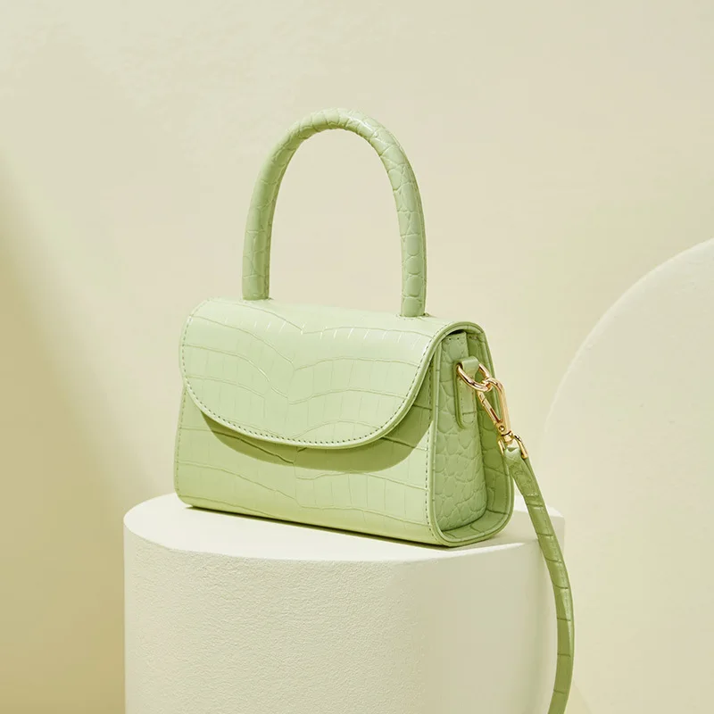 

Crocodile Pattern Small Bag Women's 2021 Fashion Versatile Square Slung Handbag Valise Vogue Trend Heavy Breathing Alligator