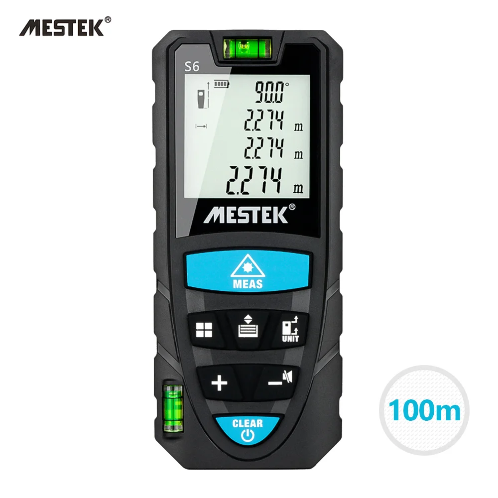 MESTEK Профессиональный цифровой лазерный дальномер 50/70/100m Высокая точность