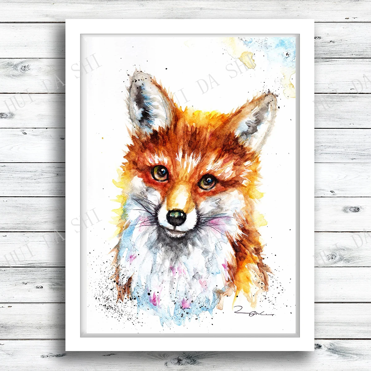

Fox watercolour Art ,Fox watercolour Print ,Fox watercolor Picture ,Fox Print ,Wildlife Art Print, Cottage style art