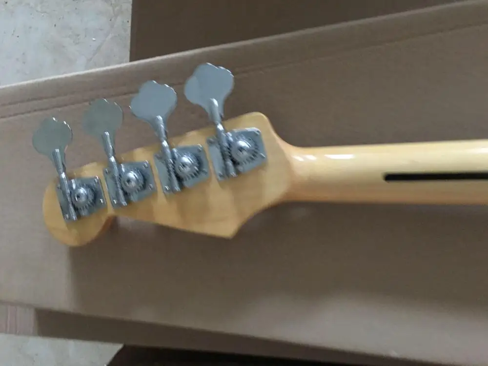 

Top quality real picture solid body maple fretboard 4 strings Precision Bass guitar in stock Free shipping