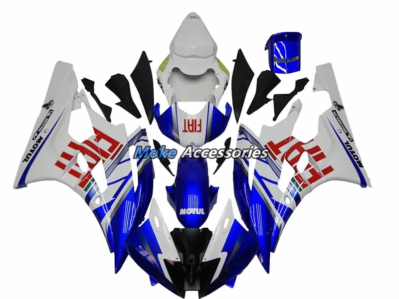 

Motorcycle Fairings Kit Fit For Yzf R6 2006-2007 Bodywork Set High Quality Abs Injection White Blue