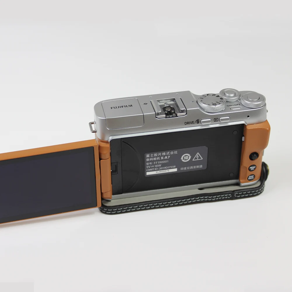 Чехол из натуральной кожи для фотоаппарата наполовину закрытый чехол Fujifilm X A7 XA7 XA