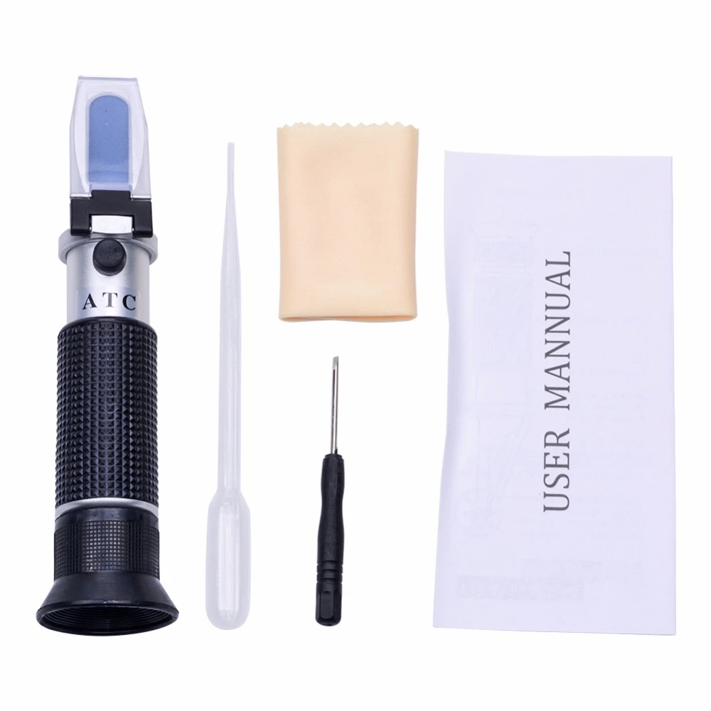 

Handheld Sugar Solution Brix Refractometer Honey Beer Fruit Refractometer Fluid Sweetness Saccharimeter Concentration Meter Test