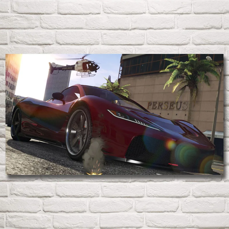 Foocome Grand Theft авто игра плакаты и принты искусство на стену шелковые картинки