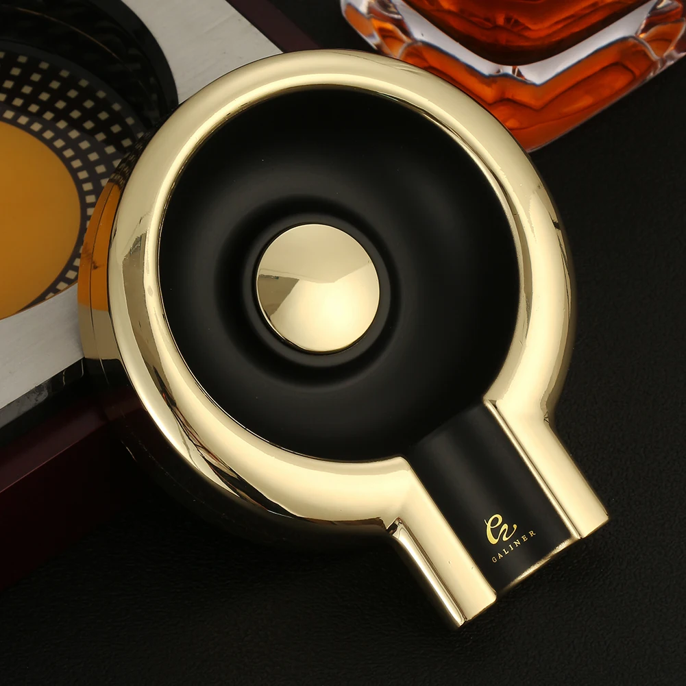 

Металлическая Пепельница GALINER, домашний стол, портативная пепельница для сигар, подставка для улицы, пепельница, 1 держатель для сигар, для а...