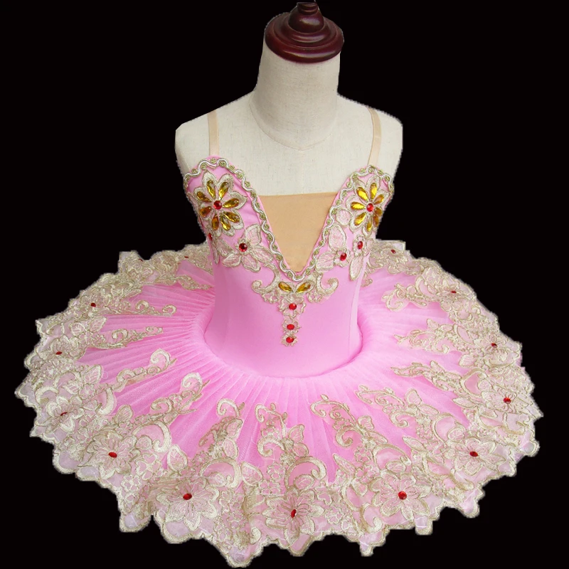 

Vêtements Tutu de spectacle de danse de Ballet pour adultes, jupe à fil épais et désordonné, Camisole pour enfants, petit cygne,