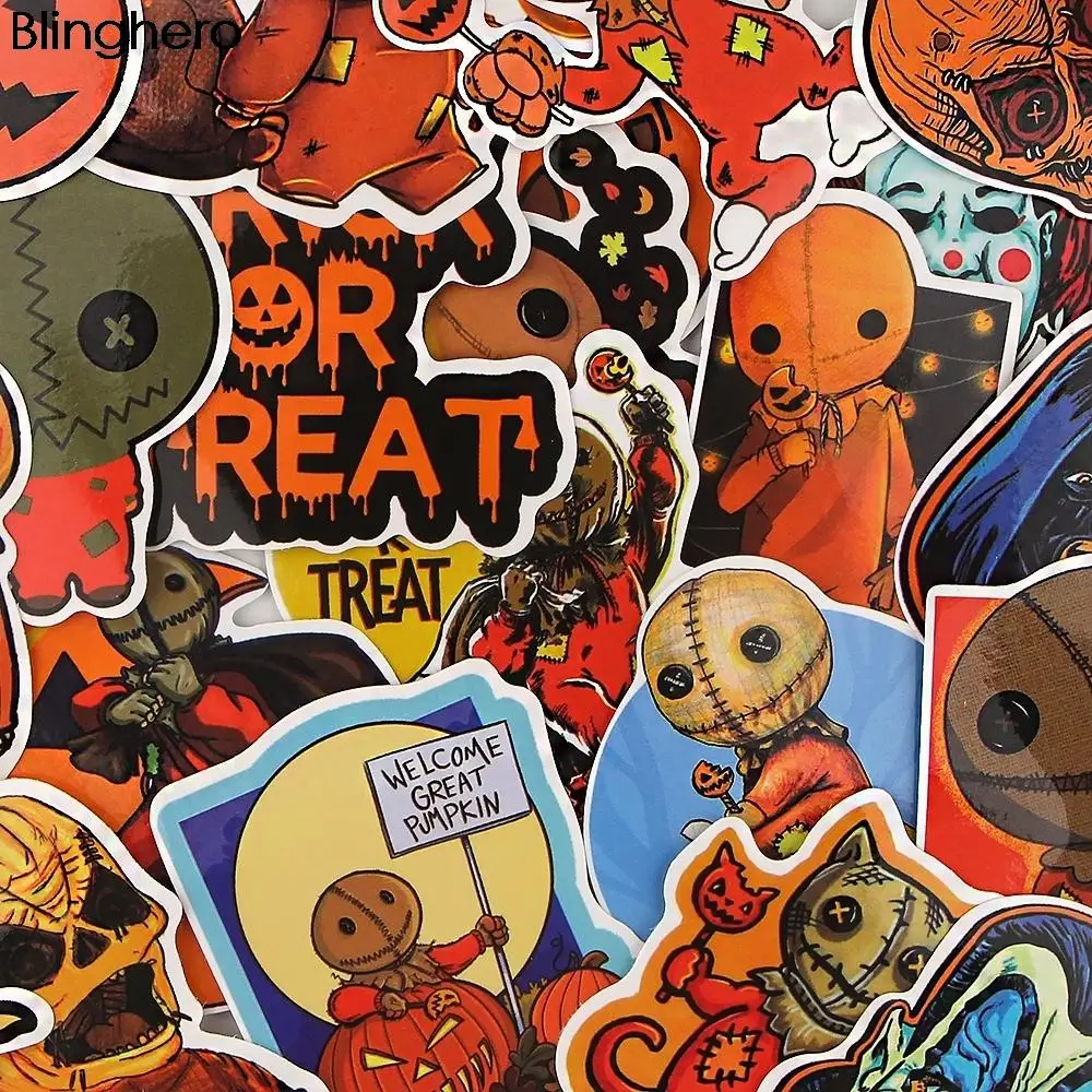 

10Set BH1105 Blinghero 22pcs/set Horror Movie Character Stickers Halloween Sticker DIY for Motorcycle Car Laptop Suitcase Guitar