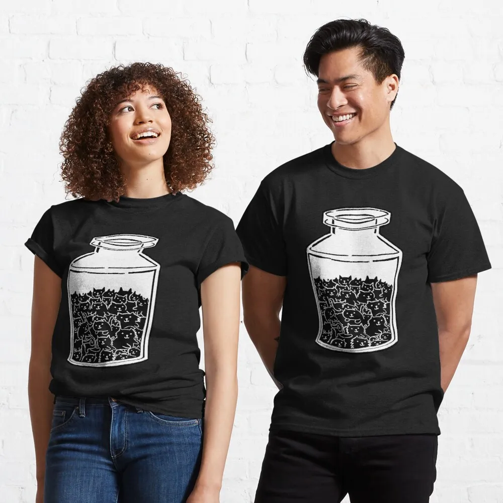 

Tops T Shirt Women Cats In A Jar Classic T-Shirt