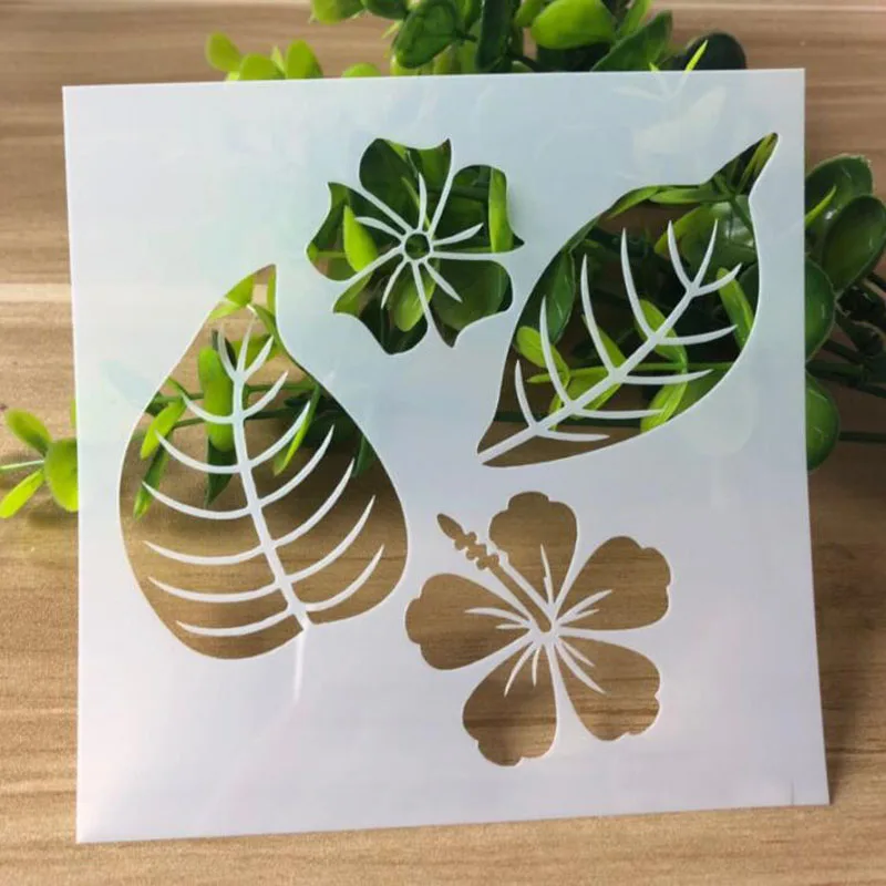 Трафарет для рисования 4 шт. шаблон сделай сам Скрапбукинг дневник раскрашивания