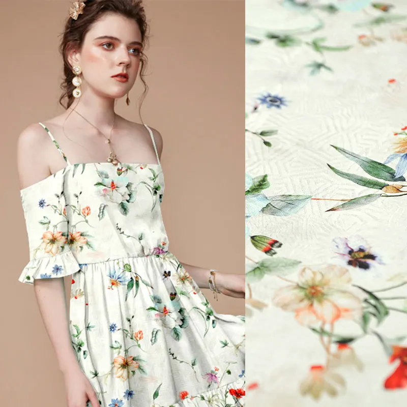 

Шелковая жаккардовая ткань из крепдешина, мягкая юбка из органзы из 100% натурального шелка