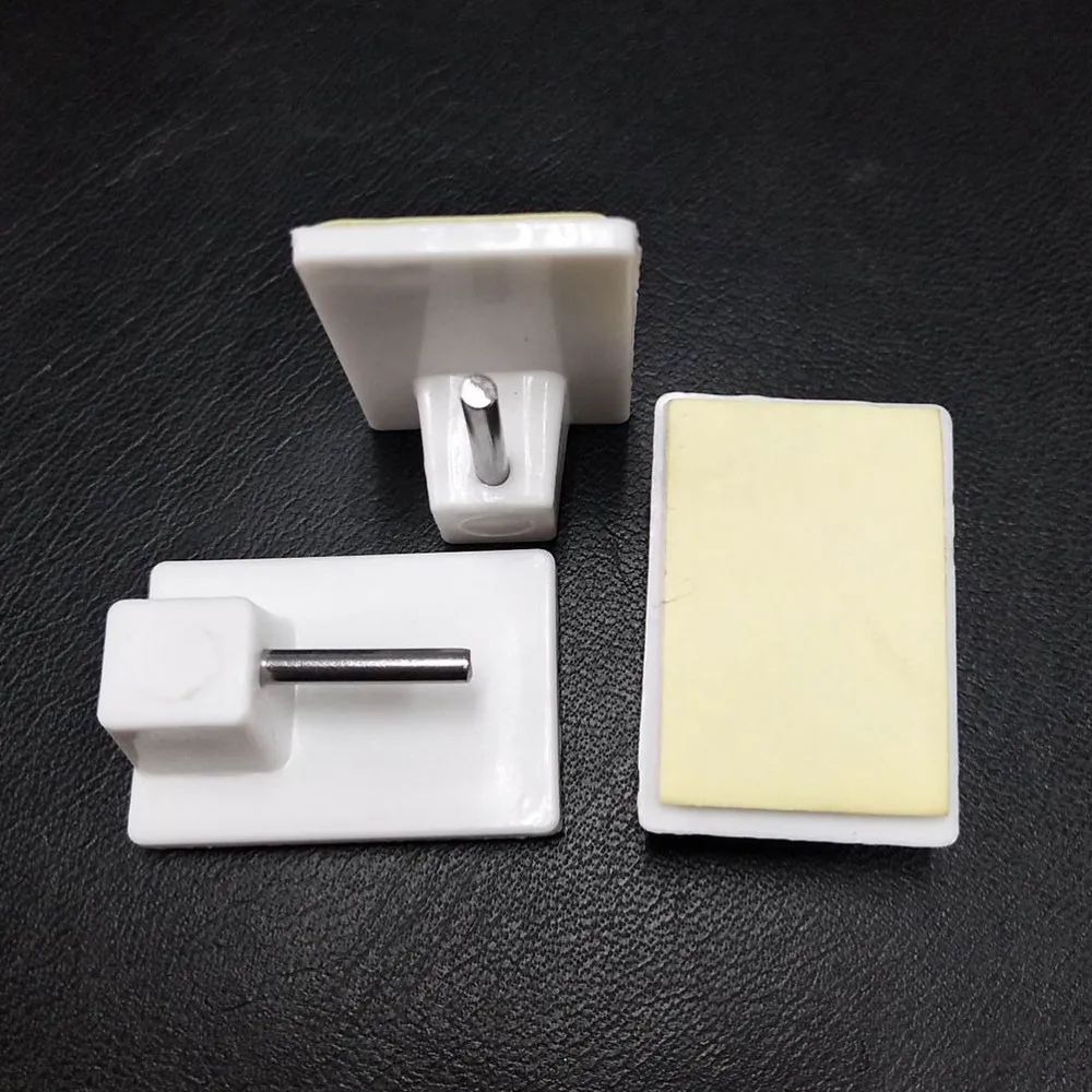 

50 Pcs Self Adhesive Hook Heavy Duty Wall Hooks Sticky Wall Hanger (White)