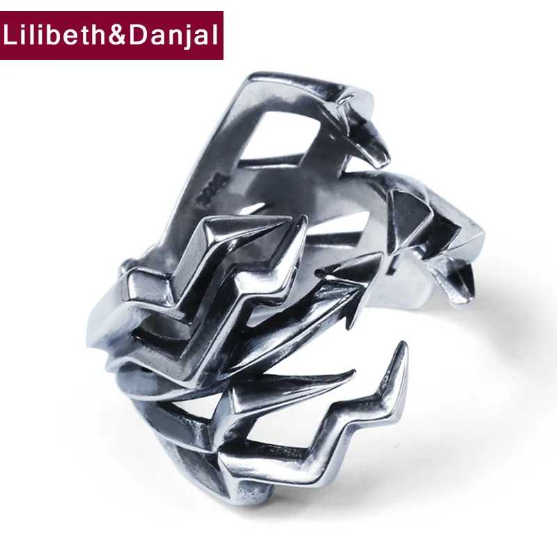 

Дьявол крыло коготь чистый 925 стерлингового серебра Регулируемые кольца для девочек ювелирные изделия для мужчин и женщин Bague Femme 2020 Новое п...