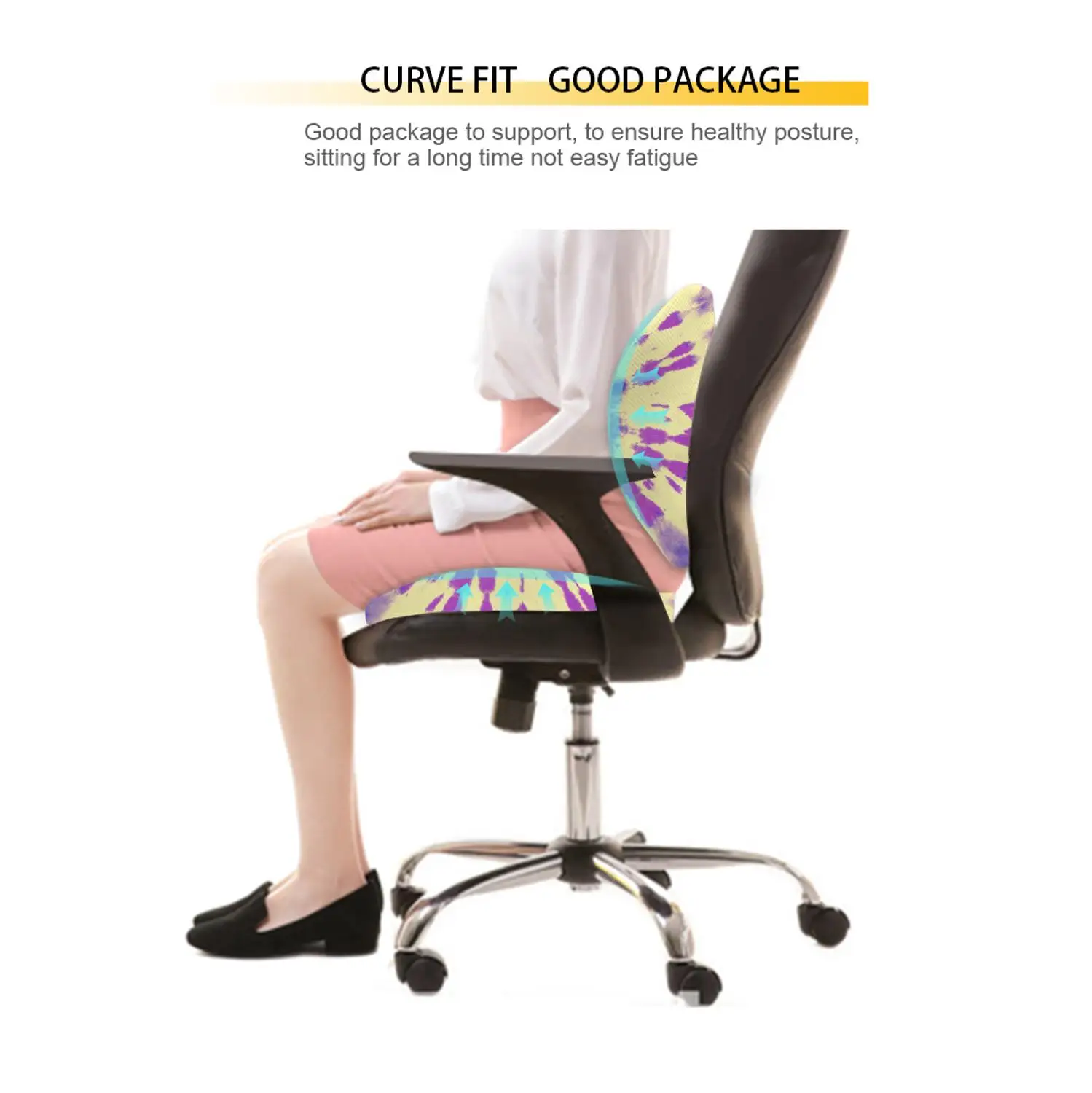 

HUGSIDEA Vintage Tribe Black Girls Art Design Auto Seat Cushion Set Adjustable Rebound Soft Warm Back Cushion Memory Pad