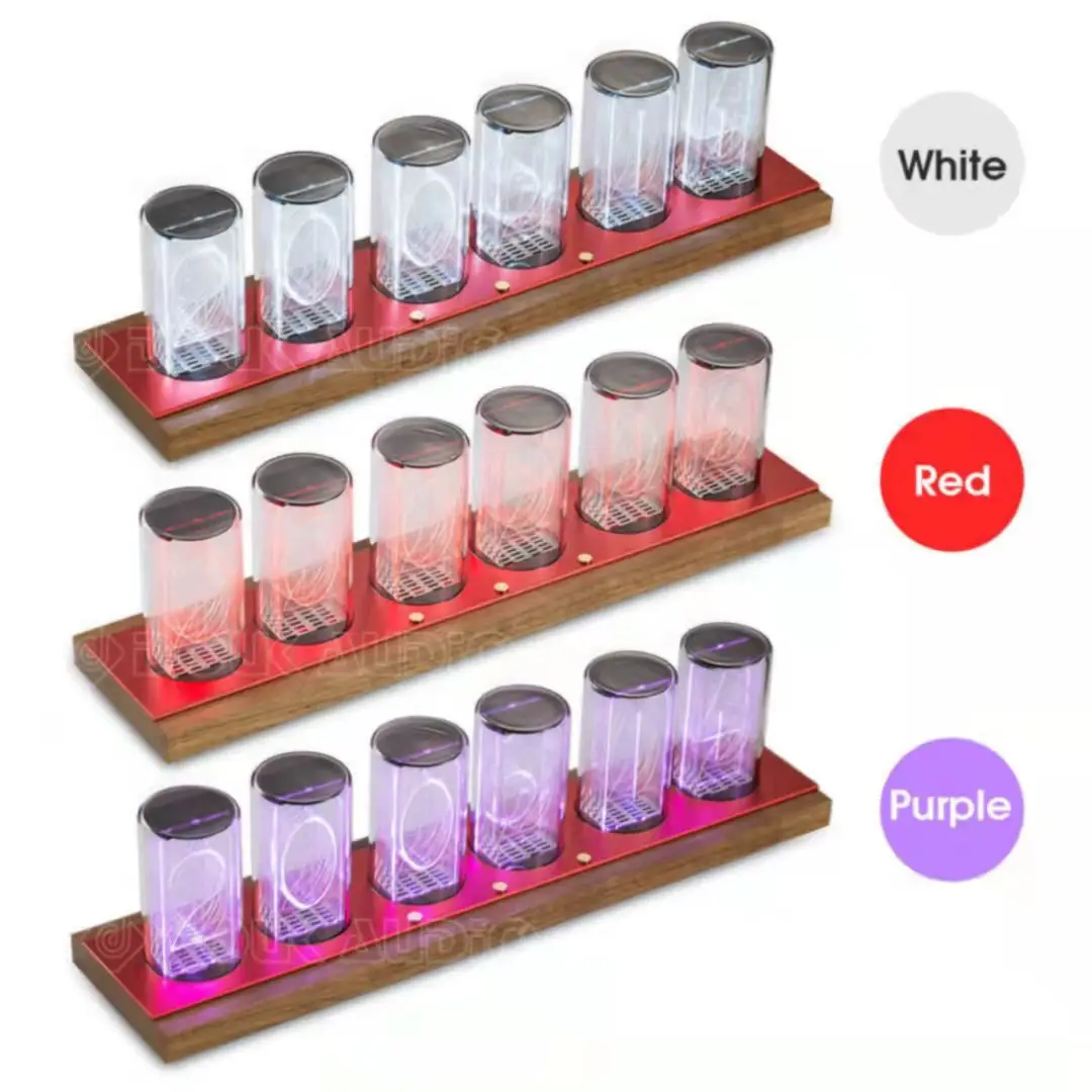 6 бит светодиодный светящиеся цифровые часы Nixie Tube Clock Kit DIY электронные настольные