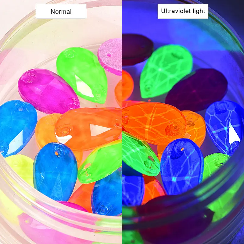 Каплевидные кристаллы AB пришитые стразы s плоские стеклянные флуоресцентные