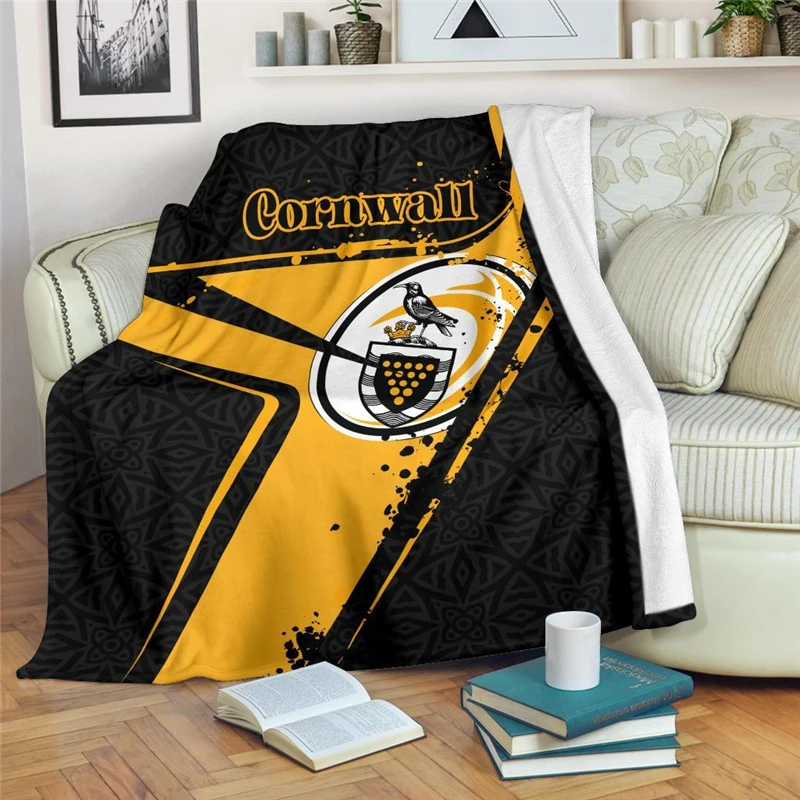 

Manta de franela de Anime 3D de Rugby para niños y adultos, colcha de franela suave y cálida para sofá, ropa de cama, envío dire