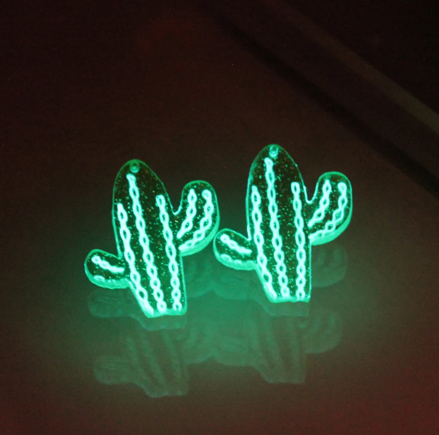 Серьги-клипсы с кристаллами кактусами |