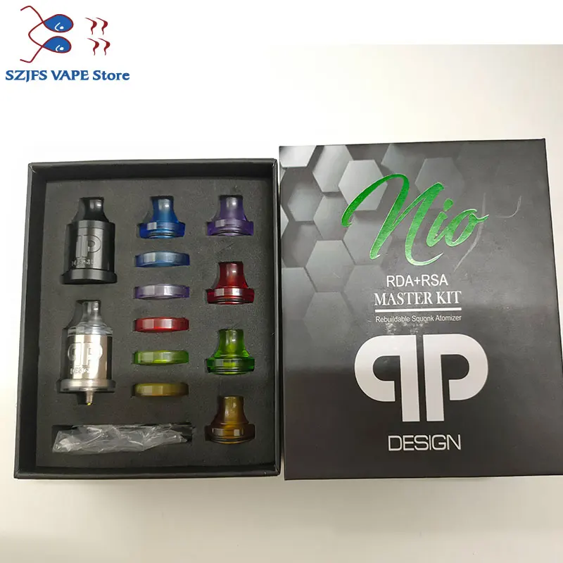 QP дизайн Nio RDA верхний впускной воздушный поток Регулируемая Одиночная катушка 22