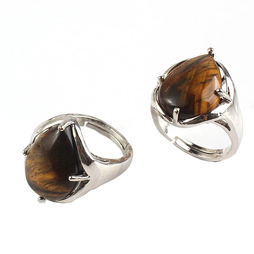 KFT с серебряным покрытием изменяемым размером капли воды камень кольцо