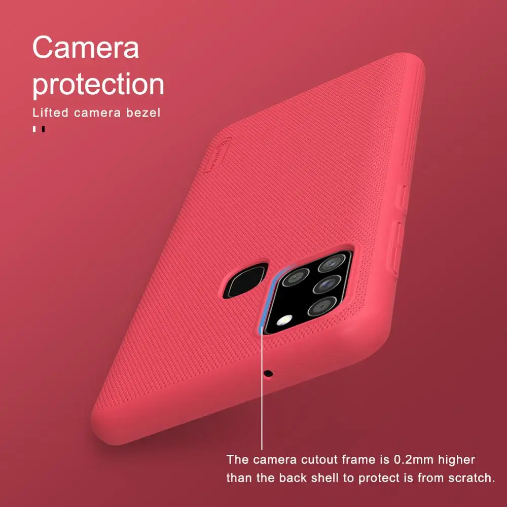

for samsung galaxy A21s Case NILLKIN Anti-knock Super Frosted Shield matte hard Shockproof back cover for samsung galaxy a21s