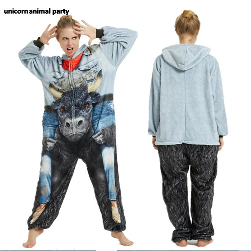 Кигуруми комбинезон косплей леопард кошка далматинцы морские львы Хэллоуин