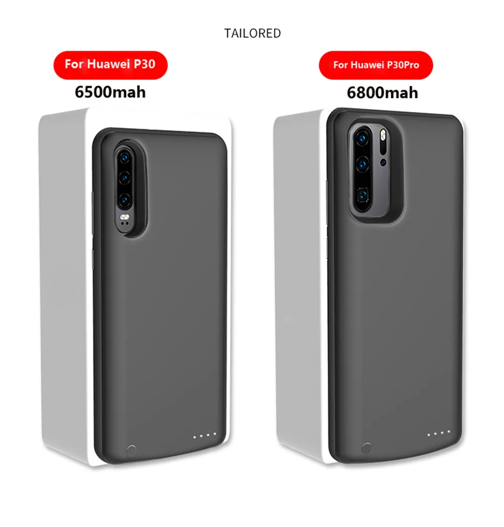 

Чехлы с зарядным устройством для аккумуляторов 2020 для Huawei P30 Pro, чехол с резервной батареей, чехол с внешним аккумулятором для Huawei P30, чехол с ...