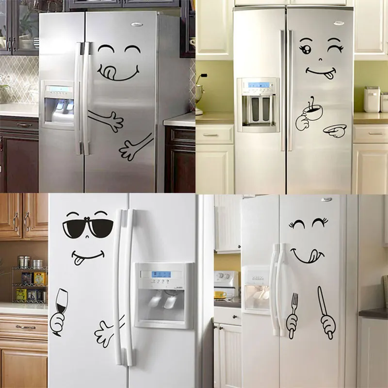 

Creative home decoration cartoon refrigerator magnet 4 styles of environmentally friendly sunglasses smiling refrigerator magnet