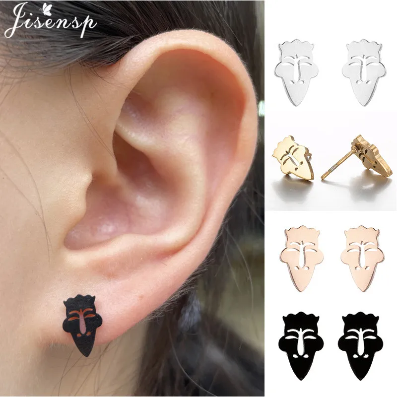 

Модные милые забавные серьги с лицом для детей, уникальные клоуны, инопланетянин, мужские серьги-гвоздики, ювелирные изделия в стиле панк, ж...