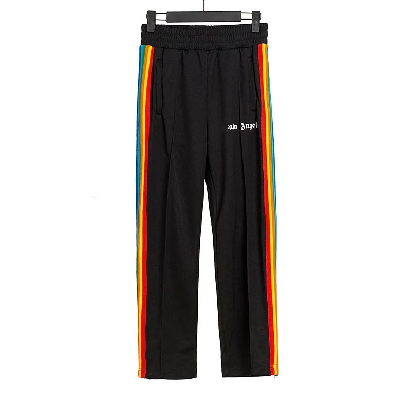 

Chao brand wind PA sports with side stitching Ribbon zipper men's and women's neutral pants