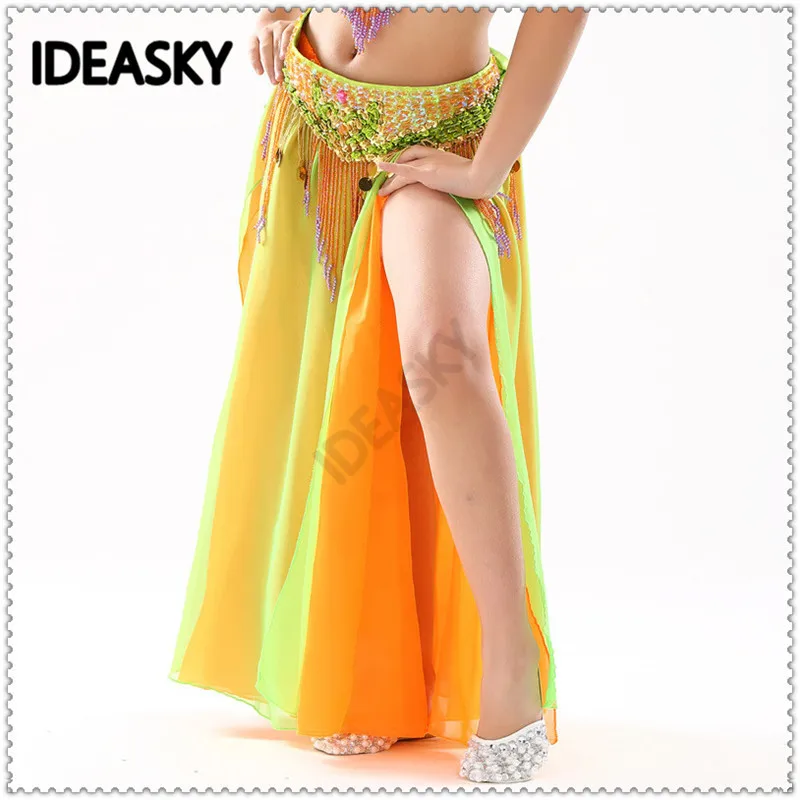 Детская юбка из шифона с разрезом для танца живота девочек конкурсов в восточном