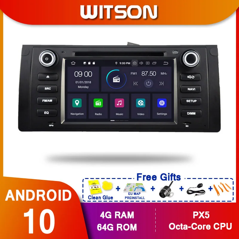 WITSON! Android 10.0 Octa core PX5 CAR DVD player For BMW E39 M5 1995-2003 X5 E53 2000-2007 4GB RAM 64GB ROM CAR GPS NAVIGATION