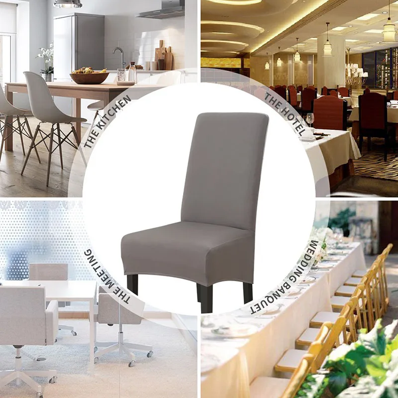 

Slipcover Removable Anti-dirty Seat Chair Cover Spandex Kitchen Cover for Banquet Wedding Dinner Restaurant housse de chaise