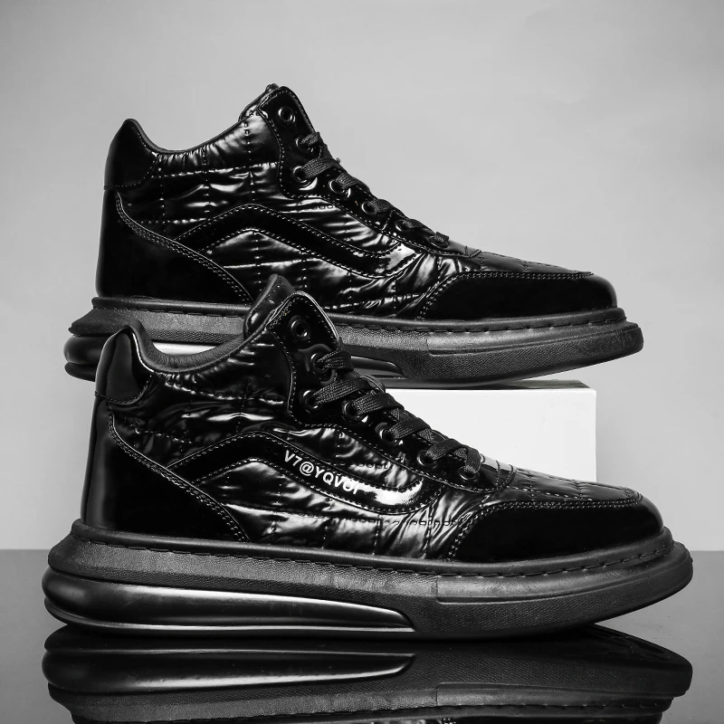 

New High-top Autumn and Winter Down Cloth Trendy Shoes Wearable Damping Casual Sneakers for Men Fashion Men Walking Casual Shoes