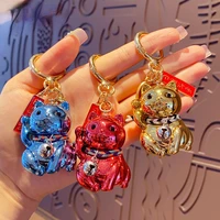 colorful lucky cat keychain cute fashion bag pendant couple accessories creative gift ornaments birthday gift