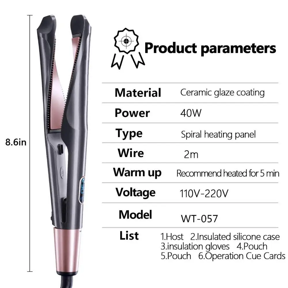Professional 2 In 1 Straightener Curling Iron Electric Hair Waver Ceramics Flat Irons Straightening &amp Styling Tool | Красота и