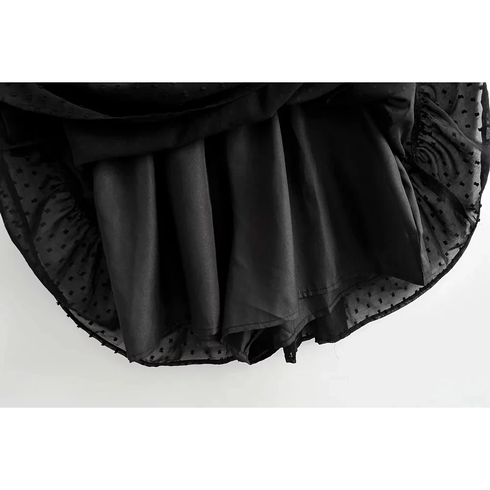 Женское Плиссированное Сетчатое платье элегантное винтажное миди с v образным