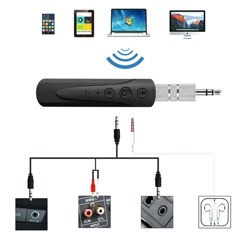 

Receiver 3.5mm Jack Car Bluetooth 4.1 Kit Hands Free Music Audio Receiver Adapter Auto AUX Speaker Headphone Aux