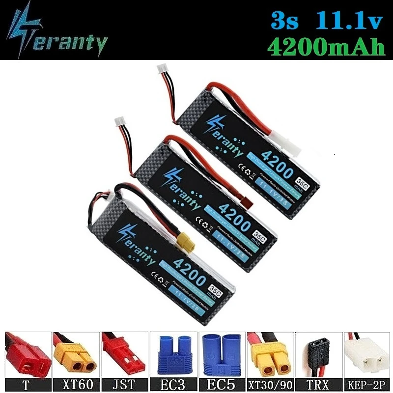 100% Ёмкость 3S 11 1 v 4200 мА/ч 35C LiPo Батарея для дрона с дистанционным управлением RC