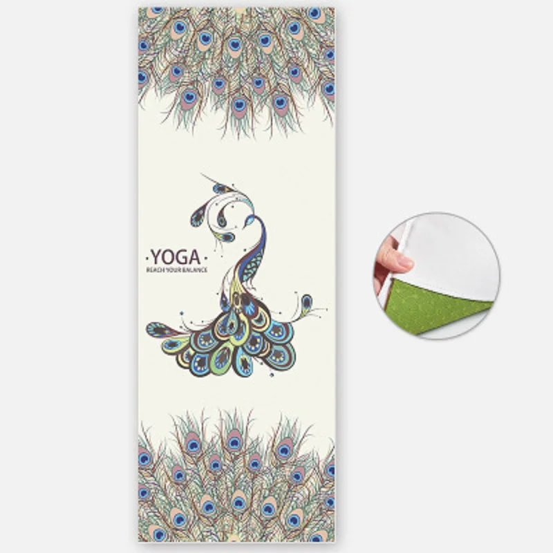 Тонкий Модный Печатный yoga towl нескользящий складной спортивный коврик для фитнеса