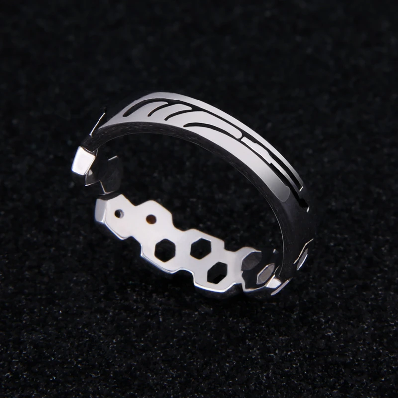 Кольцо из серебра надпись Guilty Crown GC пробы OUMA SHU с геометрическим рисунком аниме S925