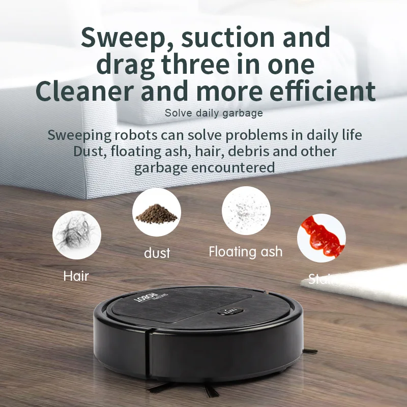 

YenvK Robot Vacuum Cleaner Automatic Smart For Home Pet Hair, Hard floor, Low Pile Carp