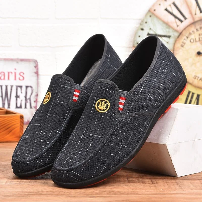 

Spring old Beijing cloth shoes men's breathable casual shoes dad's shoes soft sole bean shoes anti slip lazy shoes canvas shoes