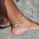 Браслеты на ногу цепочка на ногу браслеты на ноги Ножные браслеты с именем бабочки для женщин, персонализированные ножные браслеты из нержавеющей стали под золото и серебро, Подарочная бижутерия