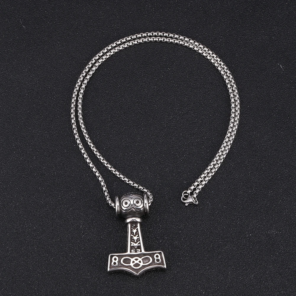 Мужские викинги подвески из нержавеющей стали ожерелье Крест шаблон кулон