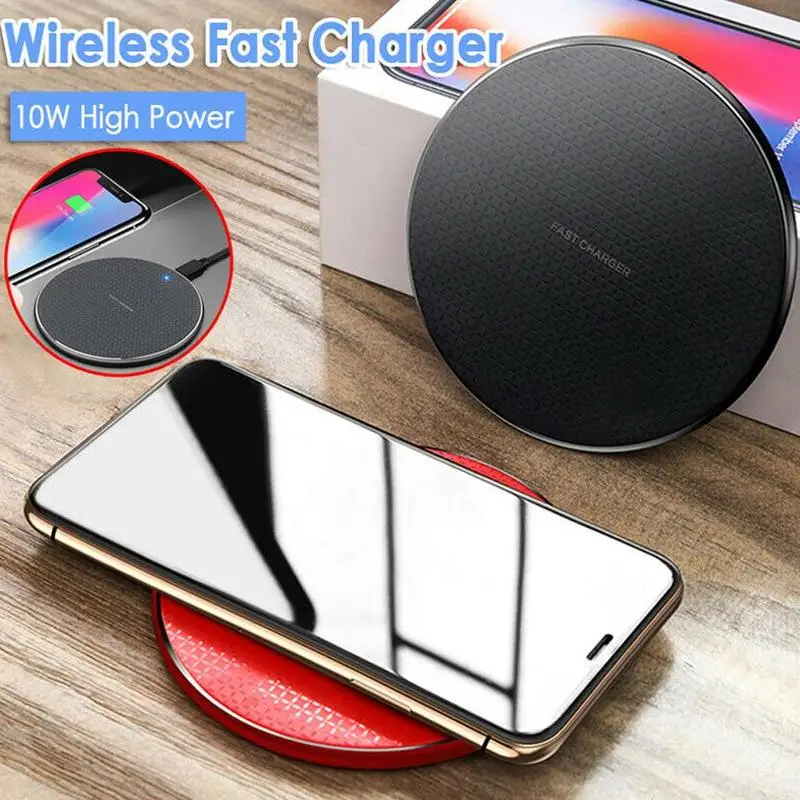 Беспроводное зарядное устройство QI 10 Вт металлическая сетчатая док станция для
