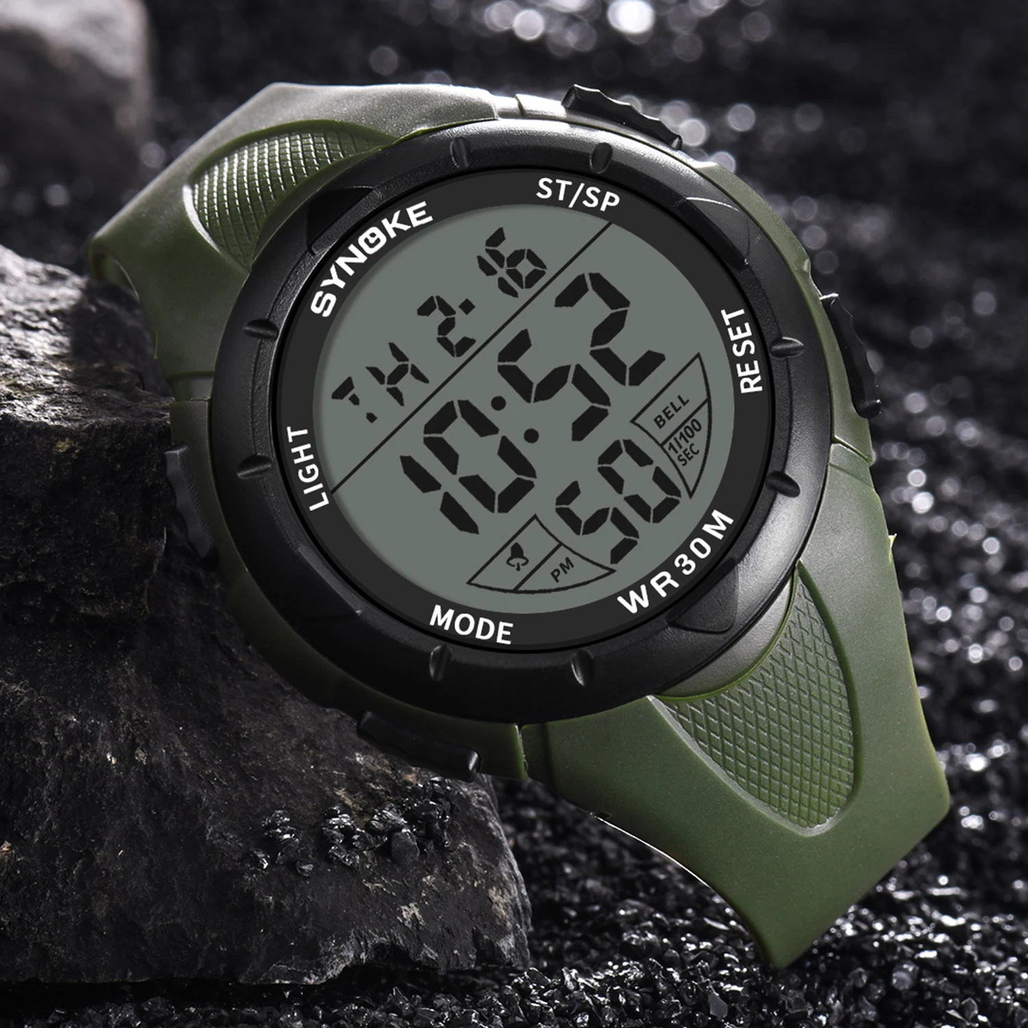 SYNOKE Men's Sport Watch Waterproof Electronic Clock TOP Brand Men Luxury Digital Watches LED Large Dial Military Watch For Men