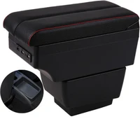 for skoda fabia armrest box central content box interior fabia armrests storage car styling accessories part with usb