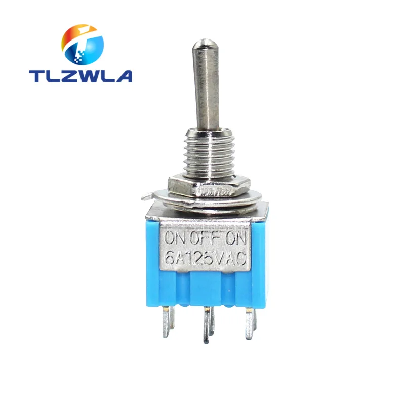 1 шт. синий 6-контактный DPDT ON-ON Mini MTS-203 6A125VAC миниатюрные переключатели кнопочный