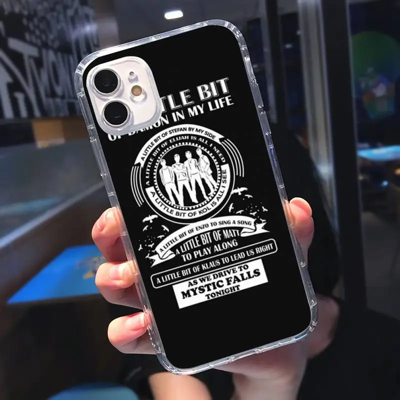 

The Vampire Diaries Phone Case Transparent soft For iphone 5 5s 5c se 6 6s 7 8 11 12 plus mini x xs xr pro max