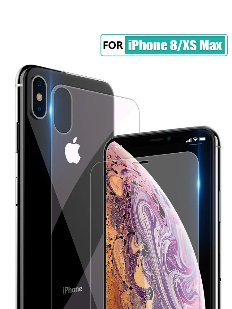 NILLKIN для iPhone XS Max задняя крышка из закаленного стекла для iPhone 8 9H взрывозащищенный HD прозрачный протектор экрана для iPhone8 стекло
